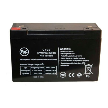 Battery Clerk AJC National Power GS026RWLP 6V 10Ah Emergency Light Battery NATIONAL POWER-GS026RWLP